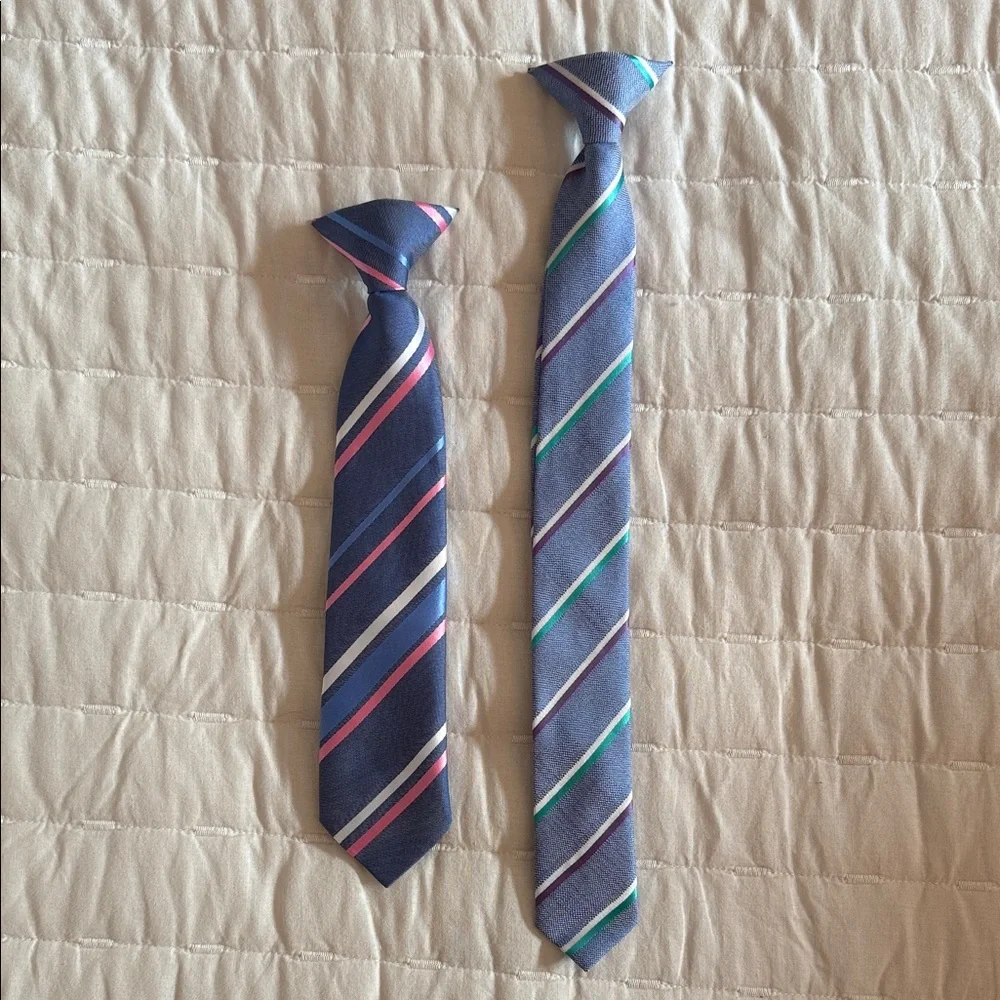 Striped Clip-On Kids Ties